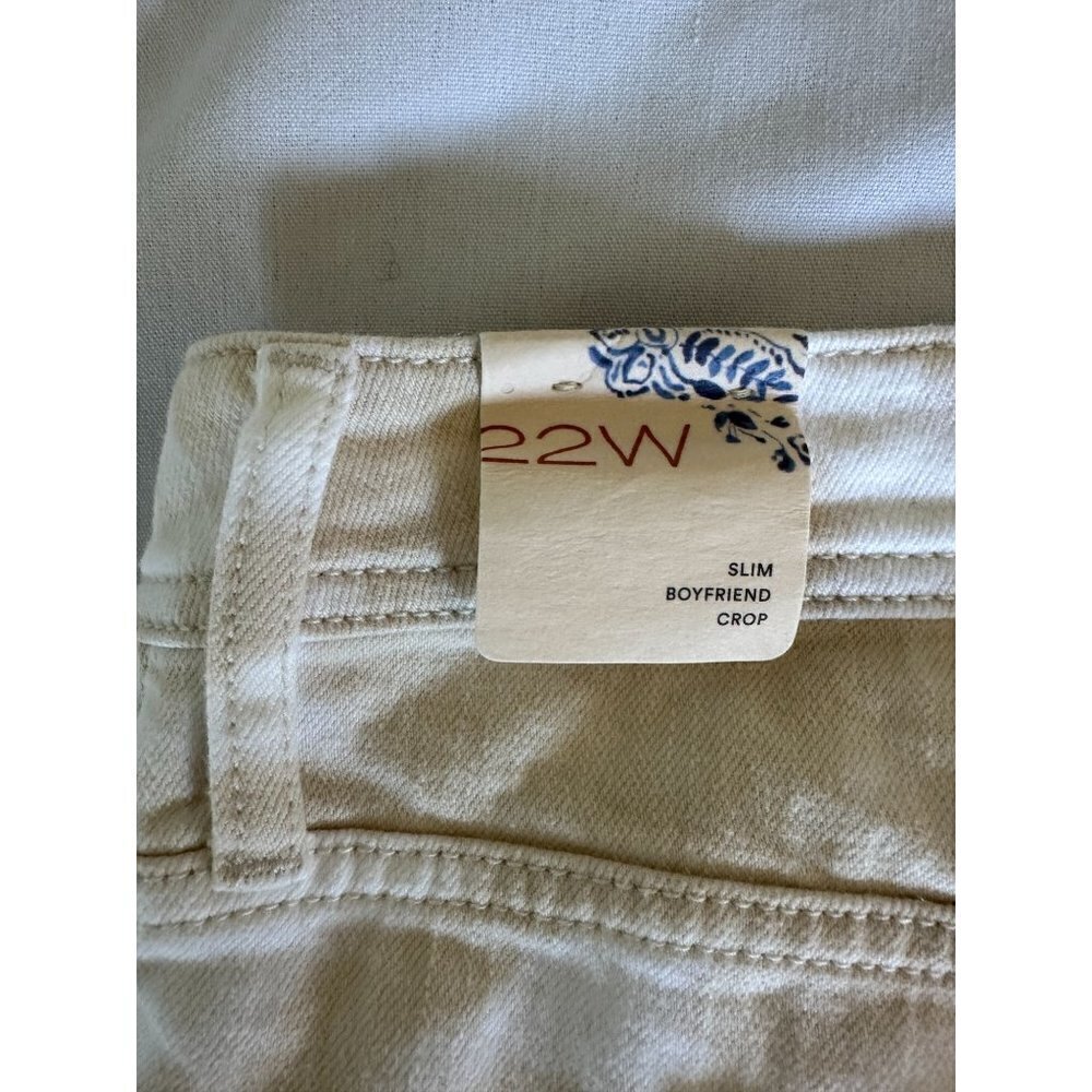 ANTHROPOLOGIE + Pilcro Slim Boyfriend Crop Tie Dye Jeans Plus Size 22W NEW $160 - Picture 5 of 13